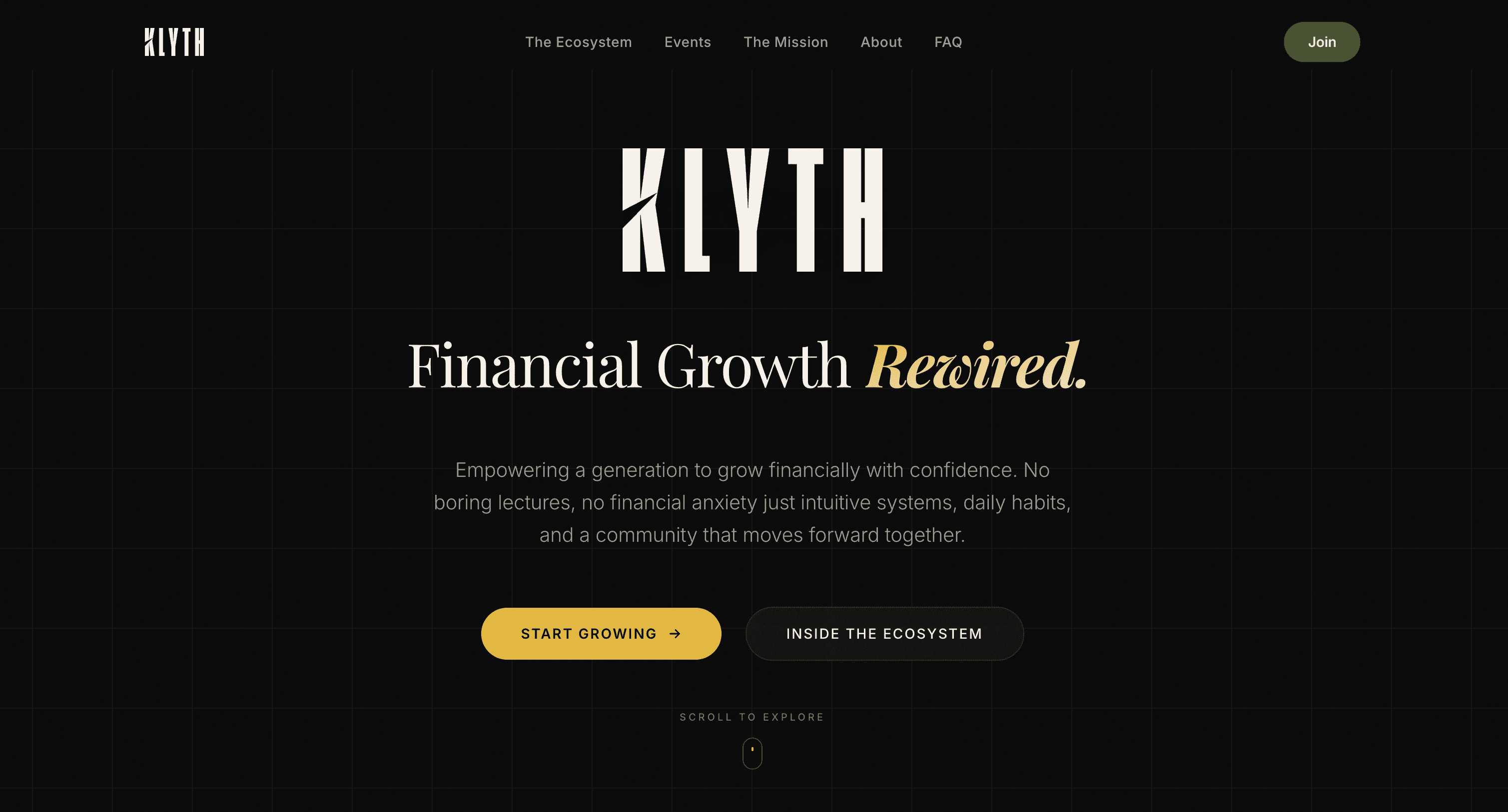 KLYTH Website Screenshot